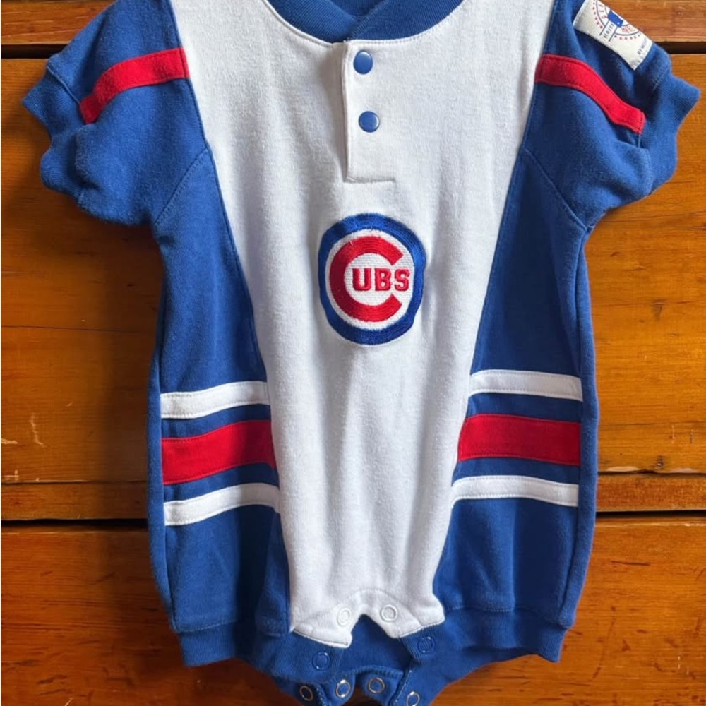 Vintage Chicago Cubs Baby Romper 6/9mo